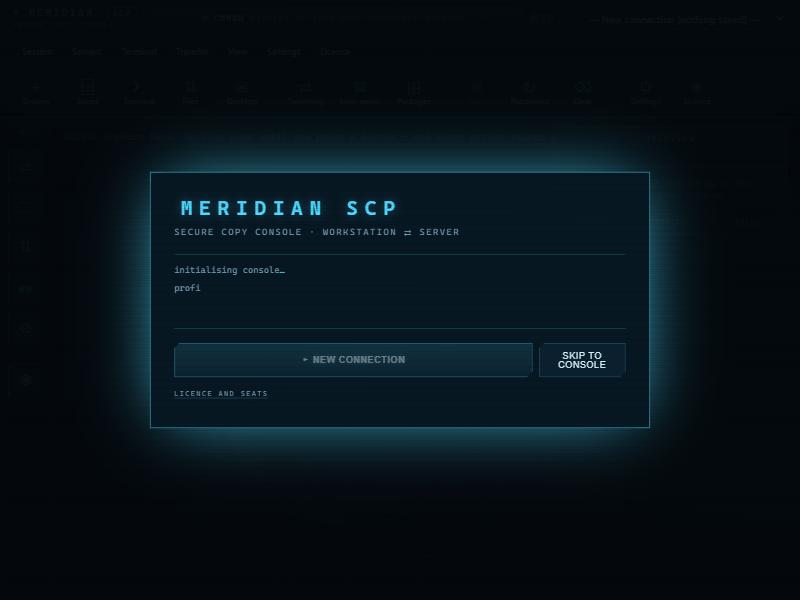 MERIDIAN SCP starting up